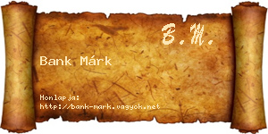 Bank Márk névjegykártya